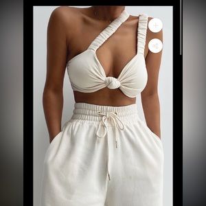 JLUXLABEL Buttercream Cream Kiley Crop Top